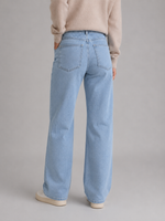 Women's High Waisted Wide Leg Jeans – Straight Leg Denim Trousers