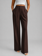 Women's High Waisted Wide Leg Trousers – Tailored Everyday Style