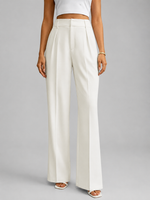 Women's High Waisted Wide Leg Trousers – Tailored Everyday Style