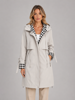 Women's Hooded Longline Parka Jacket – Zip Up Lightweight Coat