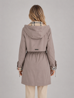 Women's Hooded Longline Parka Jacket – Zip Up Lightweight Coat