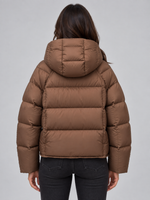 Women’s Hooded Puffer Jacket – High Neck Padded Winter Coat