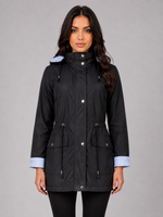 Women’s Hooded Rain Jacket – Water Resistant Lightweight Coat