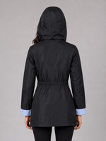 Women’s Hooded Rain Jacket – Water Resistant Lightweight Coat