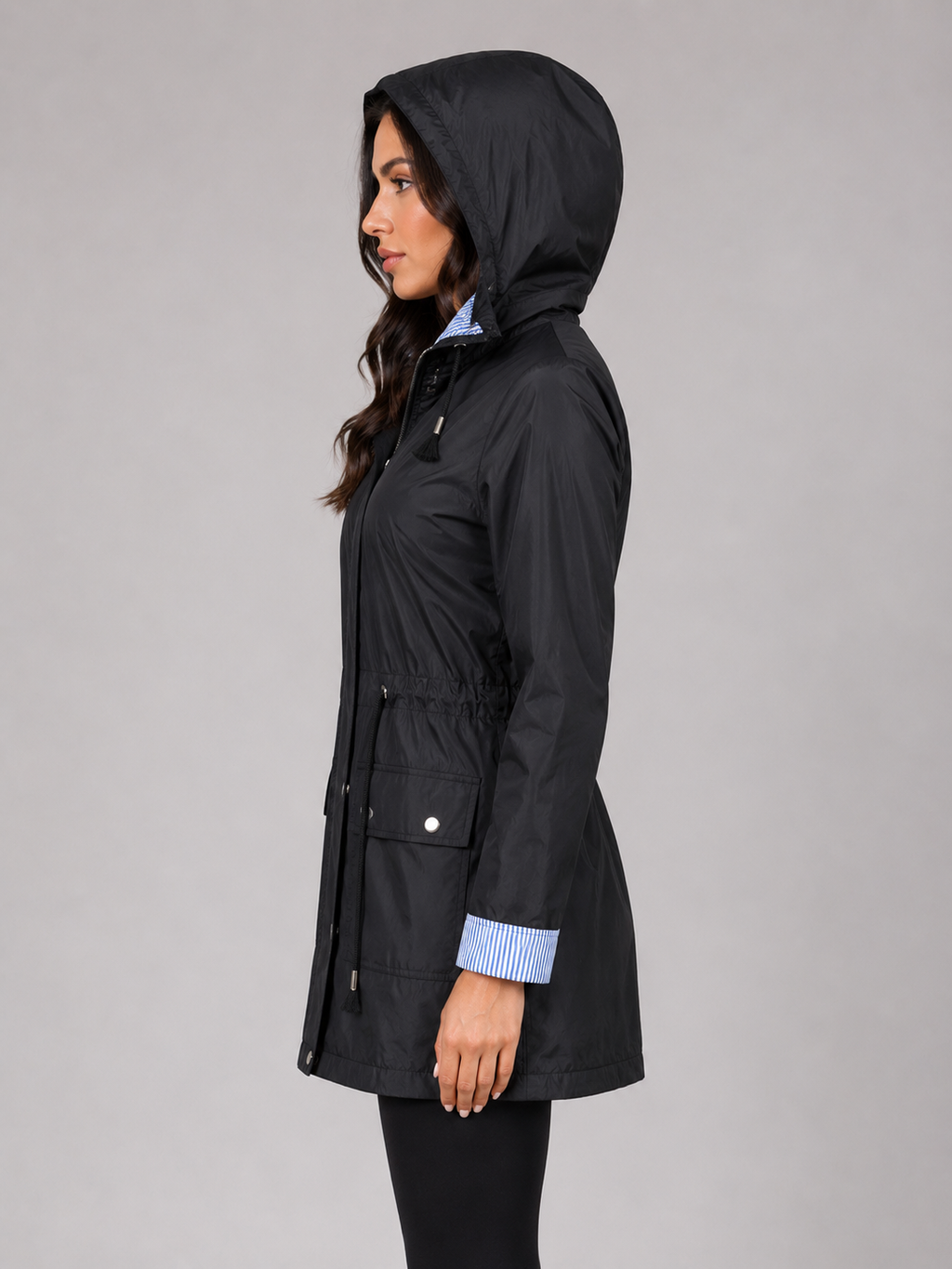 Women’s Hooded Rain Jacket – Water Resistant Lightweight Coat