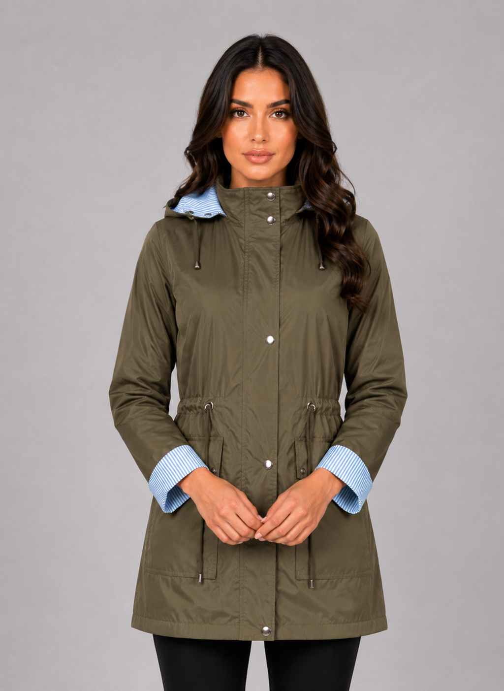 Women’s Hooded Rain Jacket – Water Resistant Lightweight Coat
