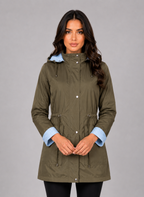 Women’s Hooded Rain Jacket – Water Resistant Lightweight Coat