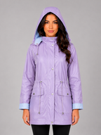 Women’s Hooded Rain Jacket – Water Resistant Lightweight Coat