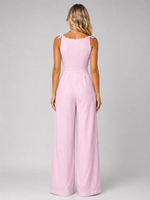 Women’s Jacquard Wide Leg Jumpsuit – Summer Occasion Style