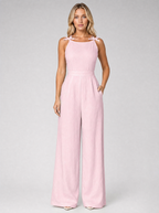 Women’s Jacquard Wide Leg Jumpsuit – Summer Occasion Style