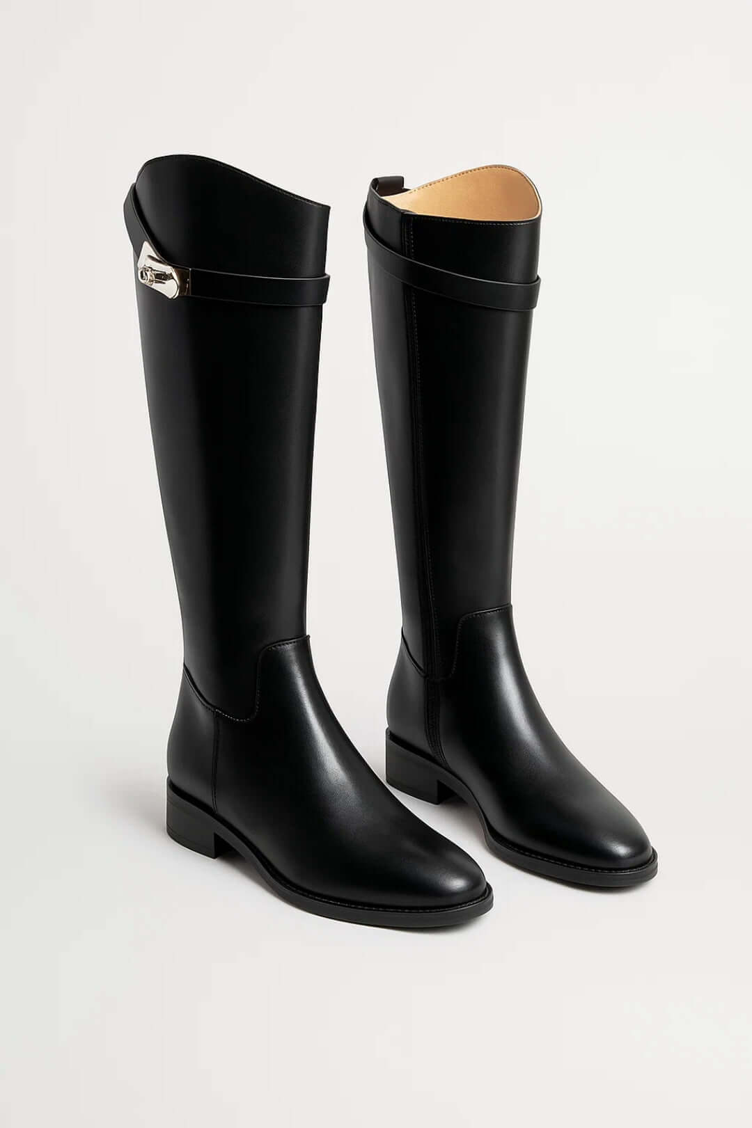 Montleigh | Women’s Knee-High Boots – Buckle Detail