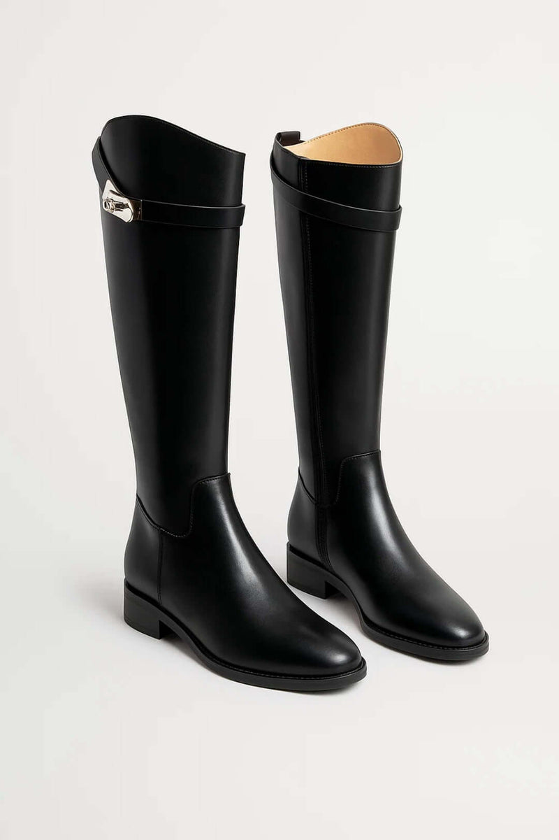 Women’s Knee-High Boots – Buckle Detail