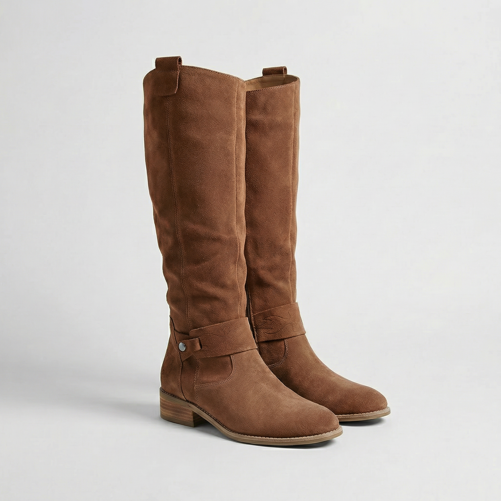 Montleigh | Women’s Knee-High Slouch Boots – Suede Look Elegance