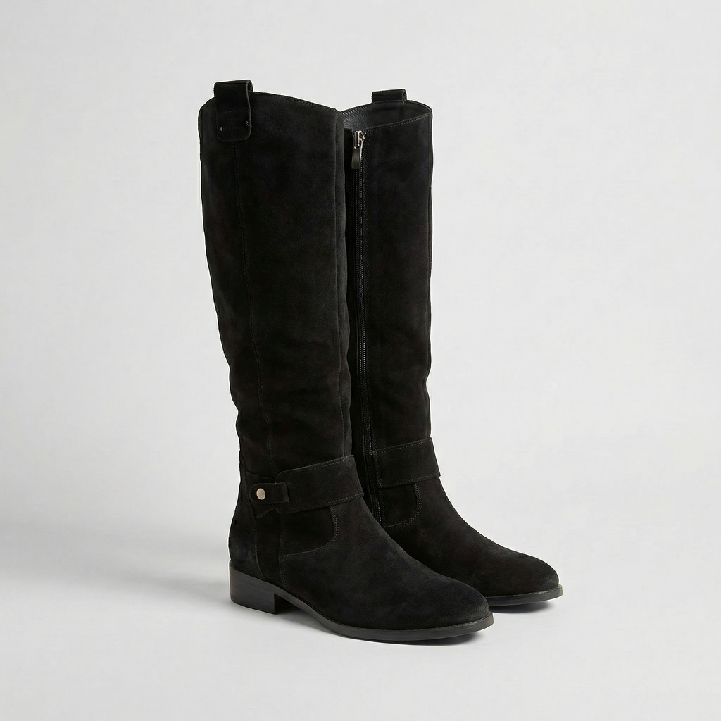 Montleigh | Women’s Knee-High Slouch Boots – Suede Look Elegance