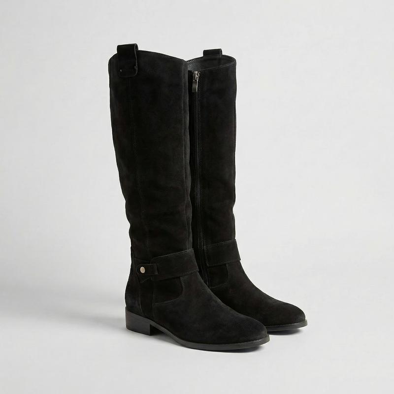 Montleigh | Women’s Knee-High Slouch Boots – Suede Look Elegance