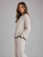 Women’s Knitted Co-Ord Set – Relaxed Jumper & Wide Leg Trousers