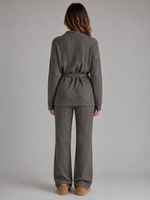 Women’s Knitted Two-Piece Set – Roll Neck Jumper & Wide Leg Trousers Outfit