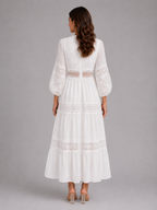 Women’s Lace Trim Maxi Dress – Summer Occasion Style