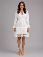 Women’s Lace Trim Midi Dress – Summer Occasion Style