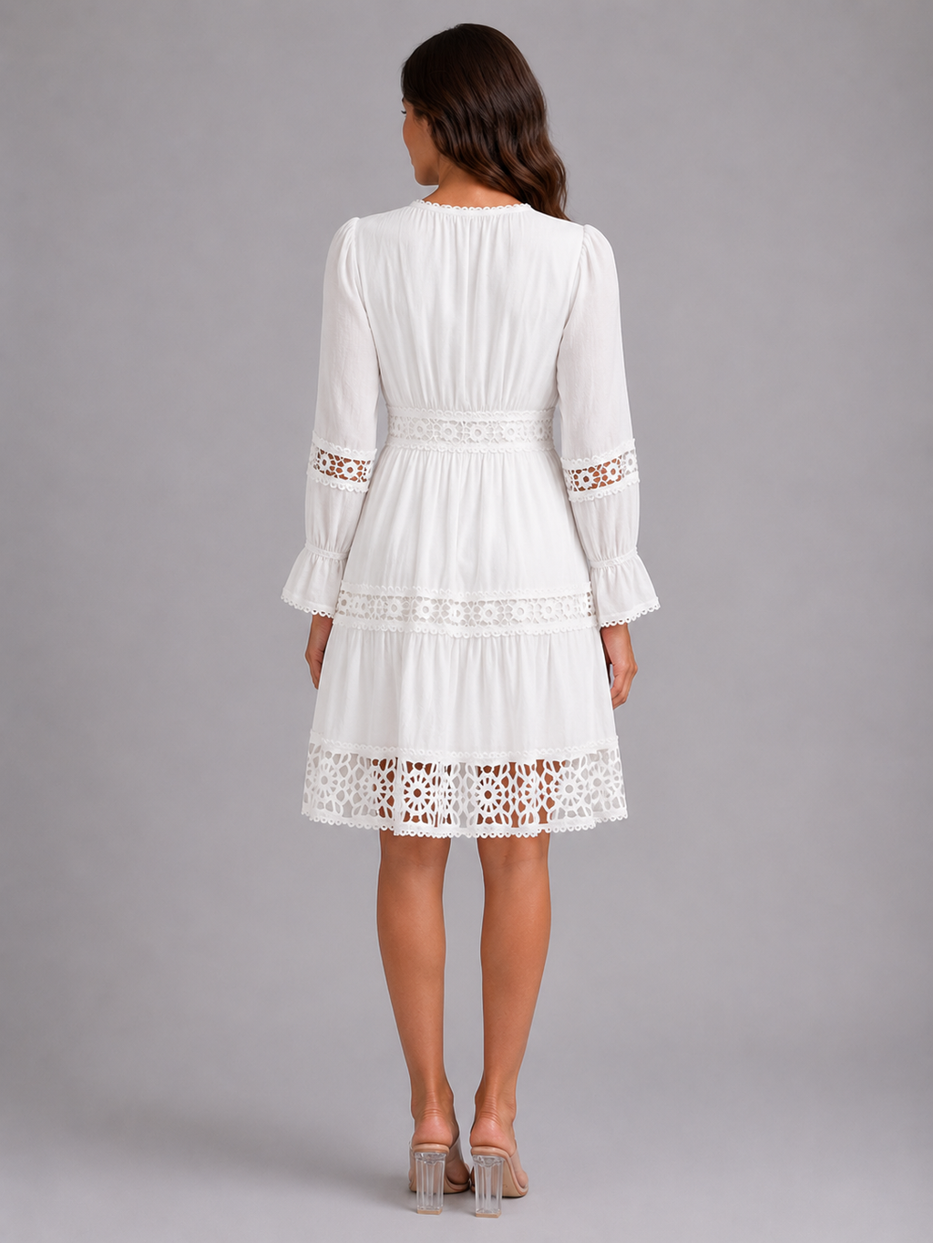 Women’s Lace Trim Midi Dress – Summer Occasion Style