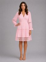 Women’s Lace Trim Midi Dress – Summer Occasion Style