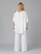 Women's Layered Chiffon Two-Piece Set – Flowy Co-Ord Suit