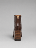 Women’s Leather Ankle Boots – Elegant Block Heel