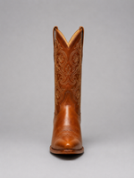 Women’s Leather Cowboy Boots – Embroidered Western Heel Boots