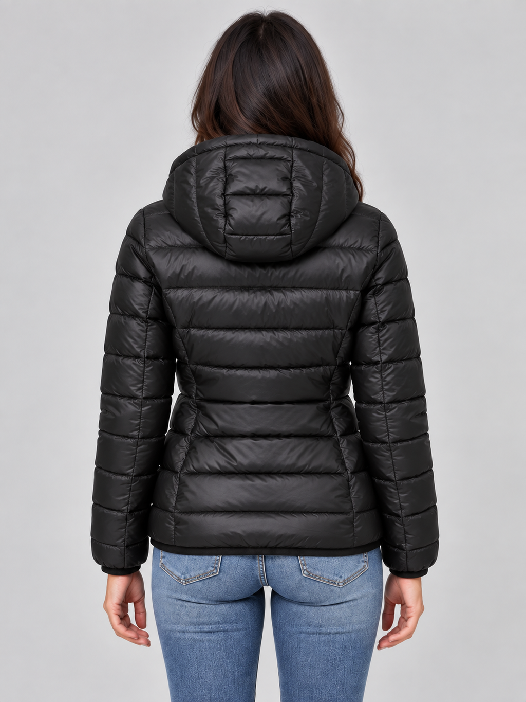 Women’s Lightweight Hooded Puffer Jacket – Quilted Zip-Up Coat