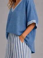 Women’s Linen-Look Two Piece Set – Relaxed Summer Style