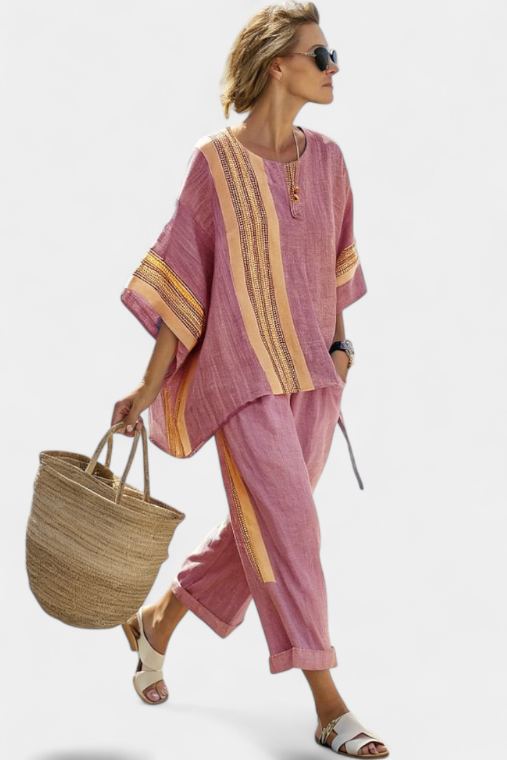 Montleigh | Women’s Linen Style Two-Piece Set – Relaxed Summer Elegance