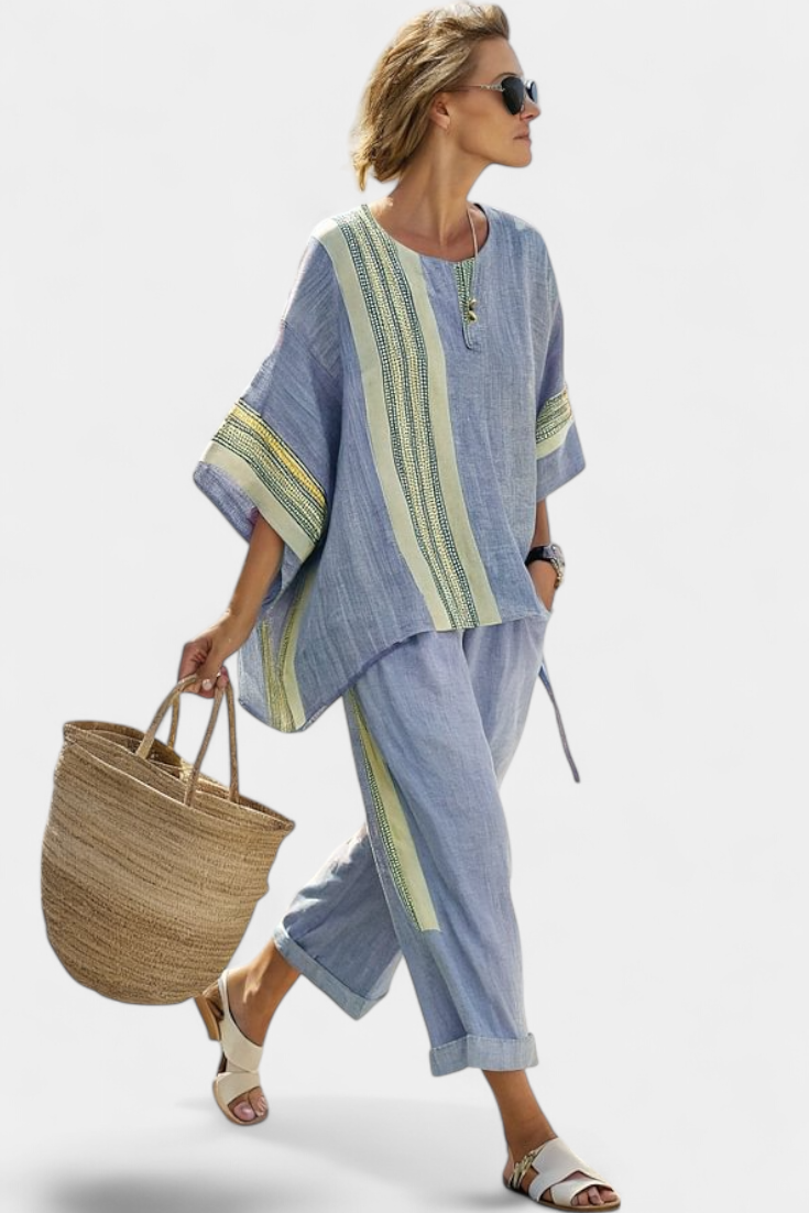Montleigh | Women’s Linen Style Two-Piece Set – Relaxed Summer Elegance