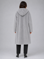 Women’s Long Hooded Teddy Coat – Oversized Borg Winter Coat