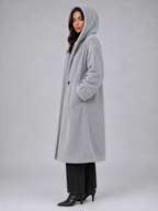 Women’s Long Hooded Teddy Coat – Oversized Borg Winter Coat