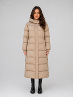 Women’s Long Puffer Coat – Hooded Padded Winter Jacket