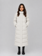 Women’s Long Puffer Coat – Hooded Padded Winter Jacket