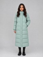 Women’s Long Puffer Coat – Hooded Padded Winter Jacket