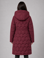 Women’s Long Puffer Coat – Hooded Quilted Winter Jacket