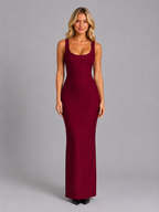 Women’s Metallic Bandage Maxi Dress - Sculpting Evening Gown