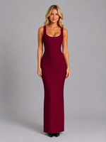 Women’s Metallic Bandage Maxi Dress - Sculpting Evening Gown