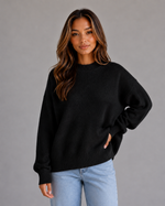 Women’s Oversized Knit Jumper – High Neck Longline Relaxed Fit