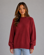 Women’s Oversized Knit Jumper – High Neck Longline Relaxed Fit