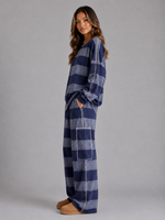 Women’s Oversized Striped Two-Piece Lounge Set – Sweatshirt & Wide Leg Trousers