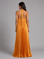 Women’s Pleated Halterneck Maxi Dress – Summer Occassion Style
