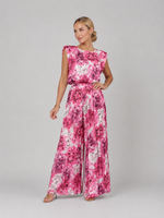 Women’s Pleated Wide Leg Trouser Set – Elegant Relaxed Style