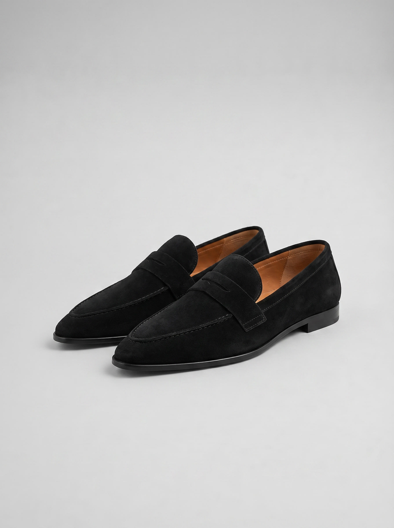 Women’s Pointed Comfort Loafers – Suede Style