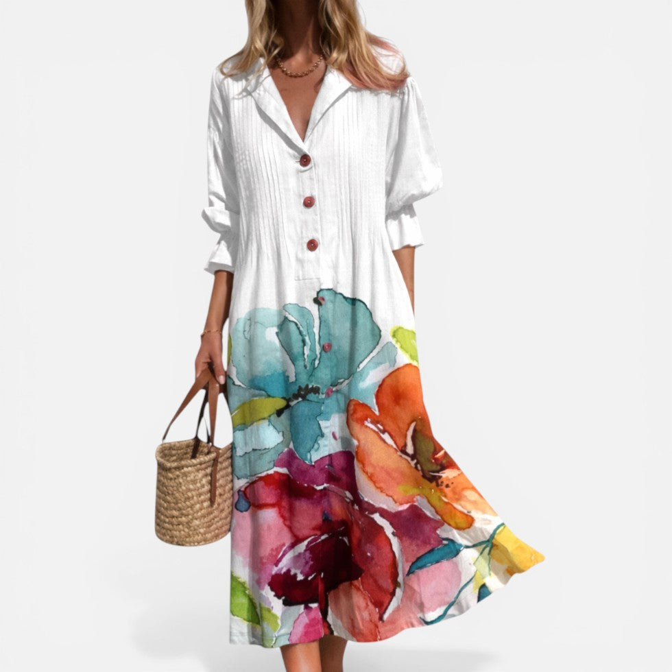 Montleigh | Women’s Printed Shirt Dress – Flattering Style