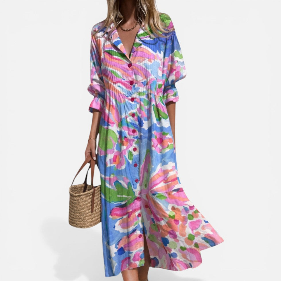 Montleigh | Women’s Printed Shirt Dress – Flattering Style