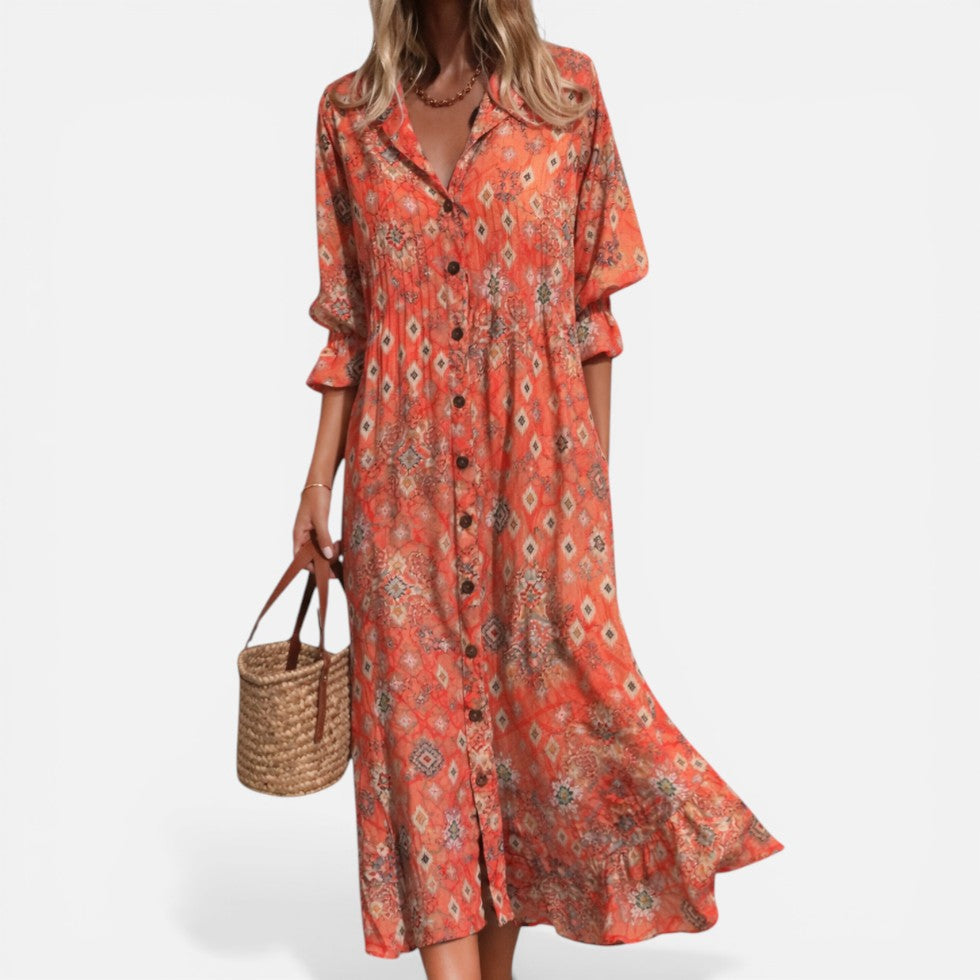 Montleigh | Women’s Printed Shirt Dress – Flattering Style
