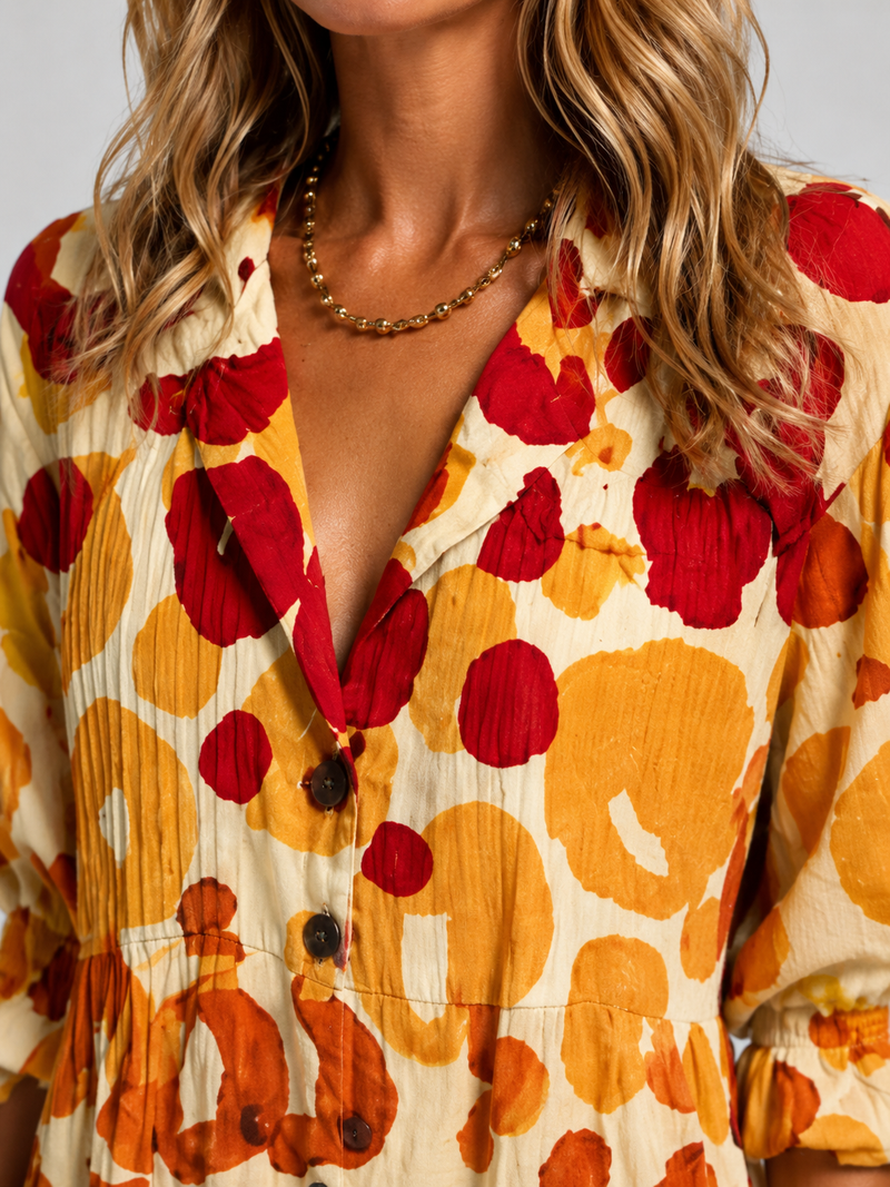 print shirt dress KIERA "SPRING" FLORAL PRINT SHIRT DRESS